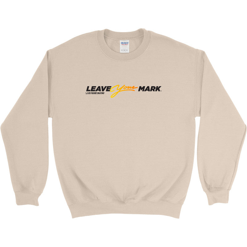 Leave Your Mark (YellowGold with Black) - Embroidered Gildan Heavy Blend Crewneck sweatshirt