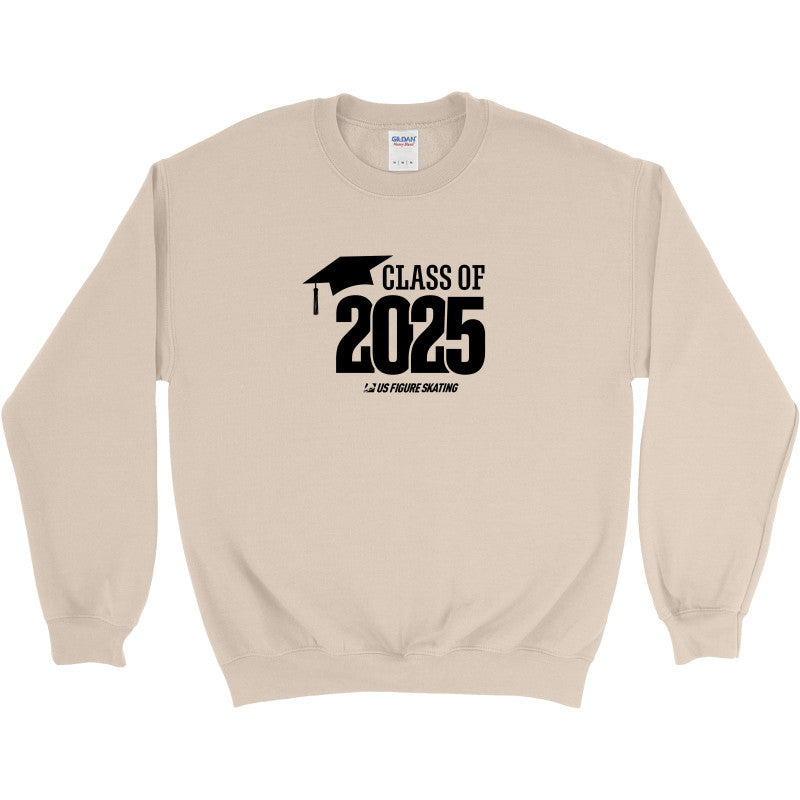 Class of 2025 Embroidered Gildan Heavy Blend Crewneck sweatshirt Black Logo