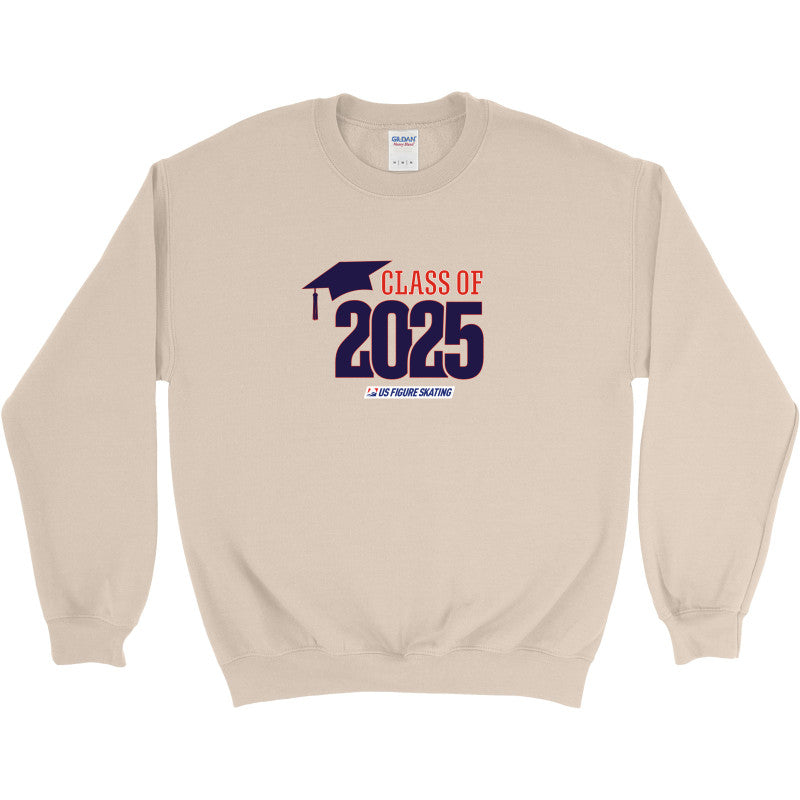 Class of 2025 Embroidered Gildan Heavy Blend Crewneck sweatshirt Navy Logo