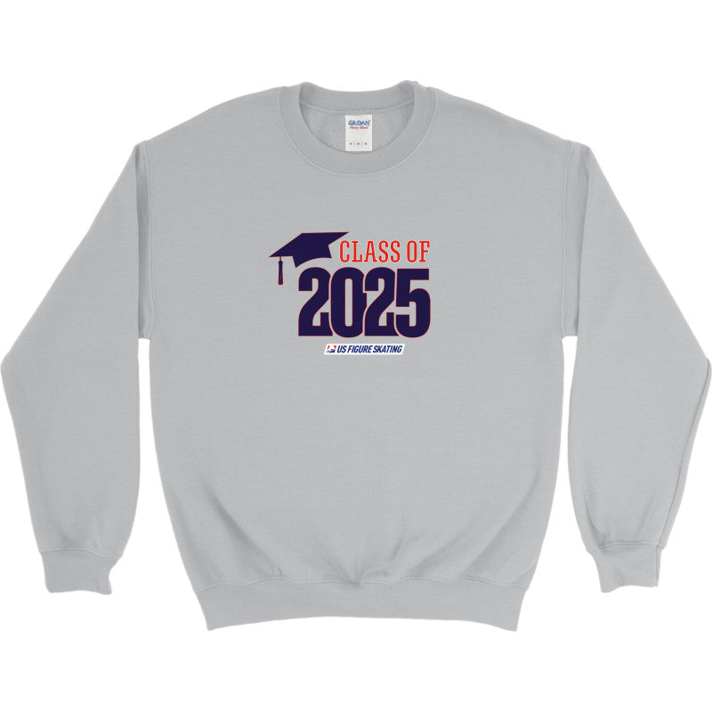 Class of 2025 Embroidered Gildan Heavy Blend Crewneck sweatshirt Navy Logo