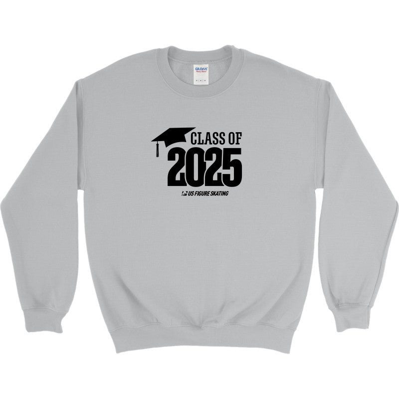 Class of 2025 Embroidered Gildan Heavy Blend Crewneck sweatshirt Black Logo