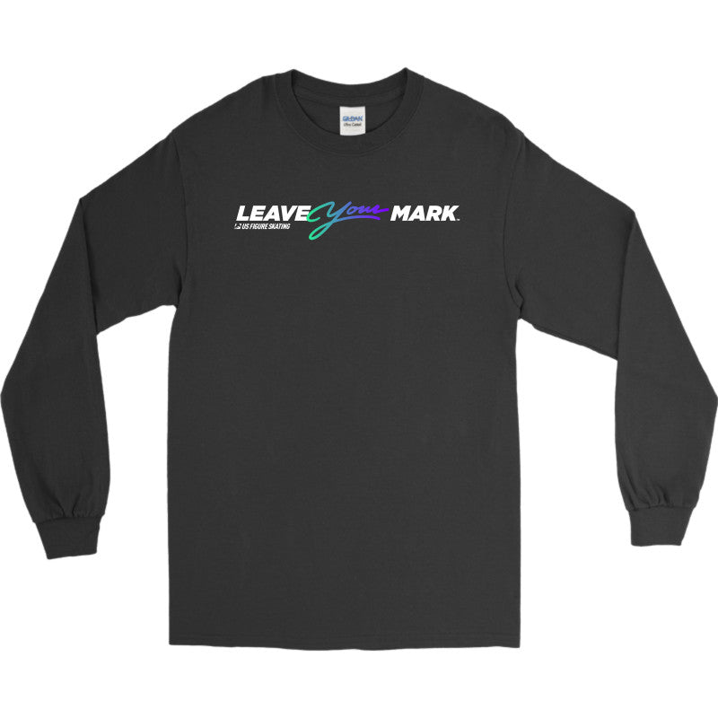 Leave Your Mark (GreenBlue with Black) - Gildan Adult Ultra Cotton Long-Sleeve T-shirt