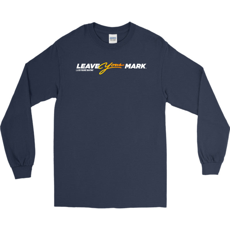 Leave Your Mark (YellowGold with White) - Gildan Adult Ultra Cotton Long-Sleeve T-shirt