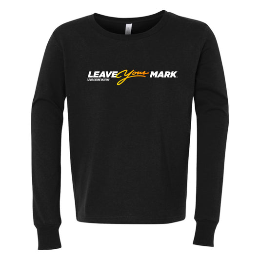 Leave Your Mark (YellowGold with white) - Bella + Canvas Youth Jersey Long Sleeve Tee