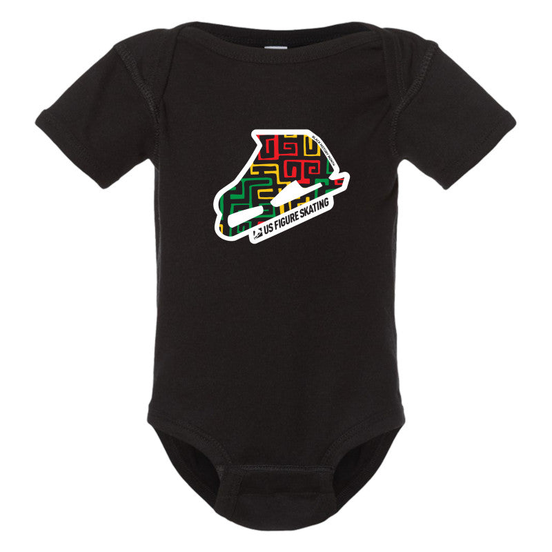 Black History Skate, Rabbit Skins Infant Baby Rib Bodysuit