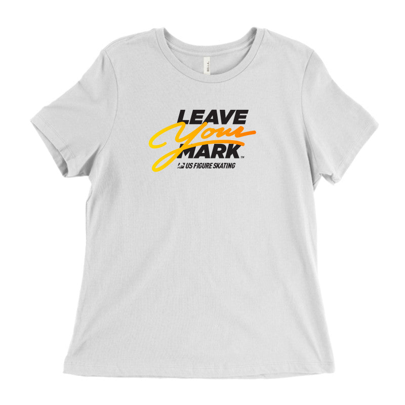 Leave Your Mark (YellowGold with White) - Bella + Canvas Women's Relaxed Jersey Tee