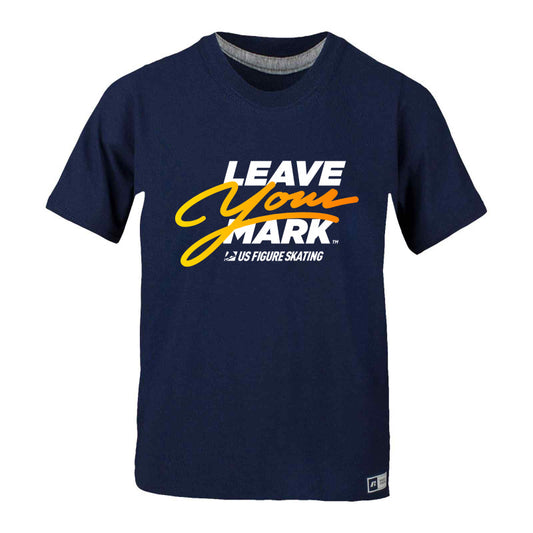 Leave Your Mark (YellowGold with white) - Russell Athletic Youth Essential Performance T-Shirt