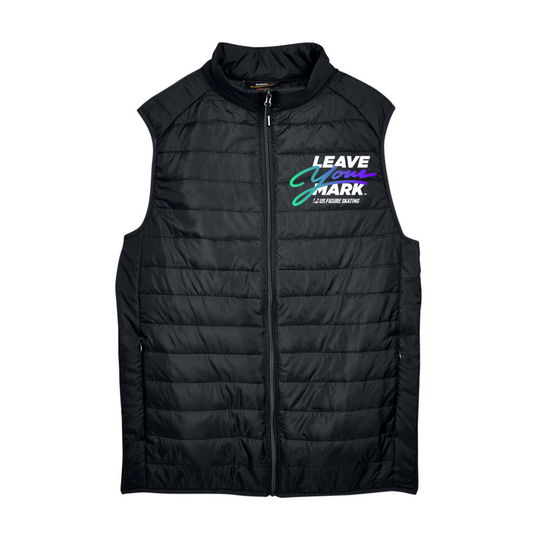 Leave Your Mark (GreenBlue with White) - Embroidered Men's Prevail Packable Puffer Vest