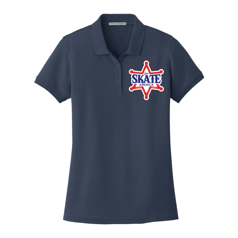 Skate America 2024 Port Authority Ladies Core Classic Pique Polo U.S. Figure Skating