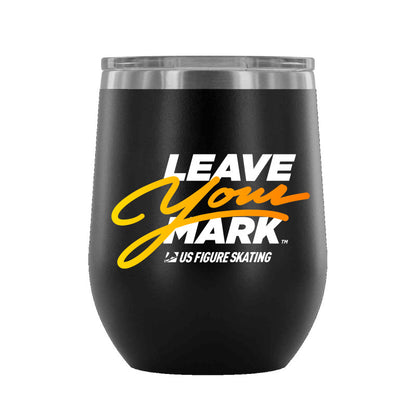 Leave Your Mark (YellowGold with White) 12 oz wine tumbler