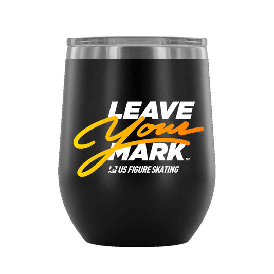 Leave Your Mark (YellowGold with White) 12 oz wine tumbler
