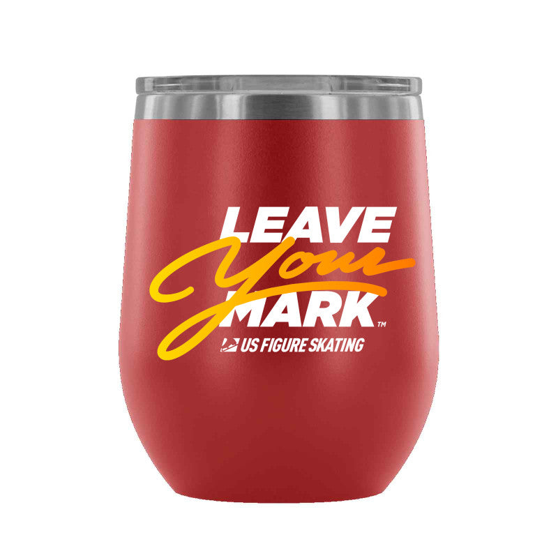 Leave Your Mark (YellowGold with White) 12 oz wine tumbler