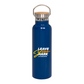 Leave Your Mark (YellowGold with White) - Prime Line 20oz Vacuum Bottle With Bamboo Lid