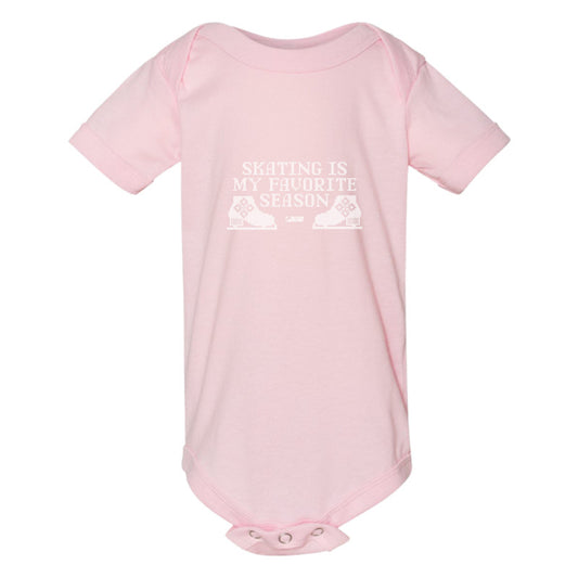 Skating Is My Favorite Season, Bella + Canvas Baby Jersey One Piece