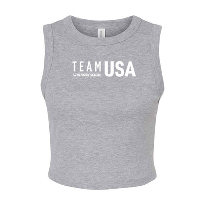Team USA, Women's Bella + Canvas Micro Rib Muscle Crop Tank