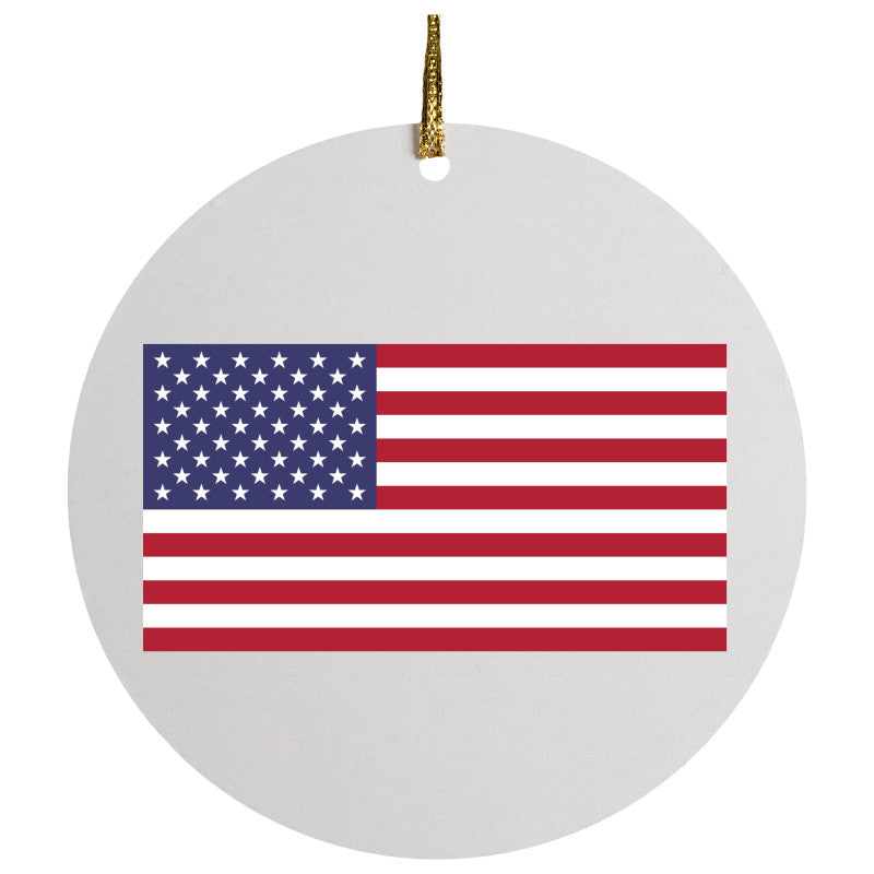 Team USA, Christmas Ceramic Circle Ornament