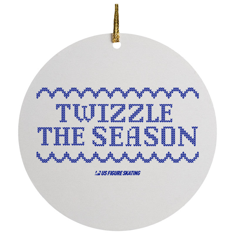 Twizzle The Season, Ceramic Circle Ornament