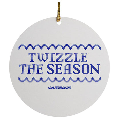 Twizzle The Season, Ceramic Circle Ornament