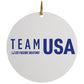 Team USA, Christmas Ceramic Circle Ornament