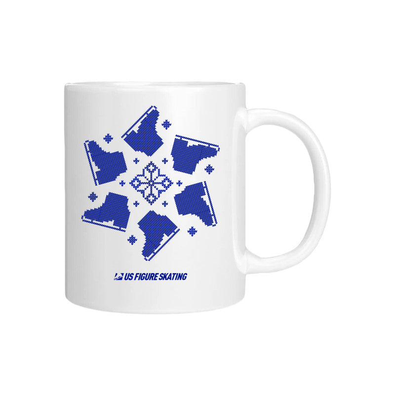 Snowflake Skate, White Coffee Mug 11 oz