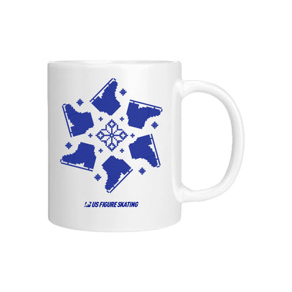 Snowflake Skate, White Coffee Mug 11 oz