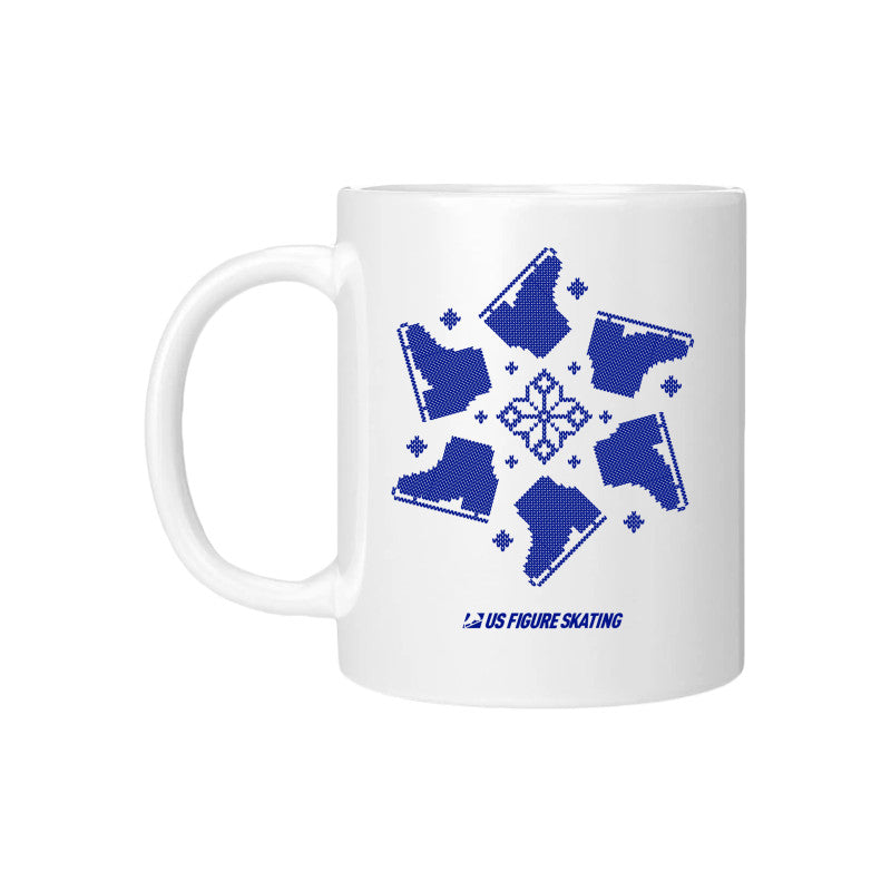 Snowflake Skate, White Coffee Mug 11 oz