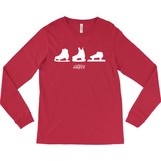 Learn to Skate USA - Three Skates Long Sleeve T-shirt - U.S. Figure Skating