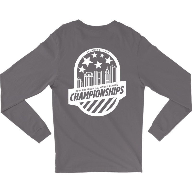 2024 Prevagen U.S. Figure Skating Championships Columbus Skyline, Long-Sleeve T-shirt