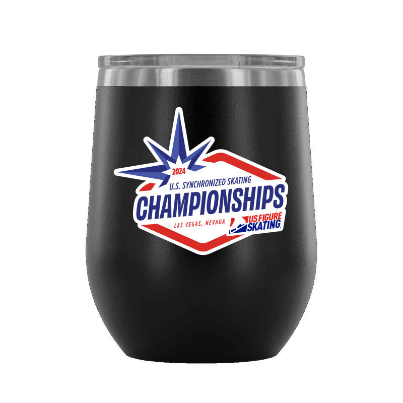 2024 U.S. Synchronized Skating Championships 12 oz wine tumbler - U.S. Figure Skating