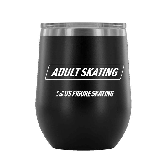 Adult Skating - 12 oz wine tumbler - U.S. Figure Skating