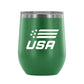 USA Stars & Blades - 12 oz wine tumbler - U.S. Figure Skating