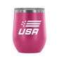 USA Stars & Blades - 12 oz wine tumbler - U.S. Figure Skating