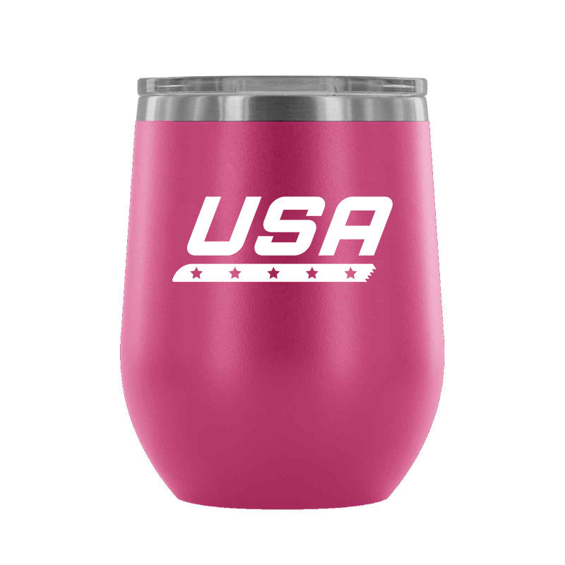 Star Blade - 12 oz wine tumbler - U.S. Figure Skating