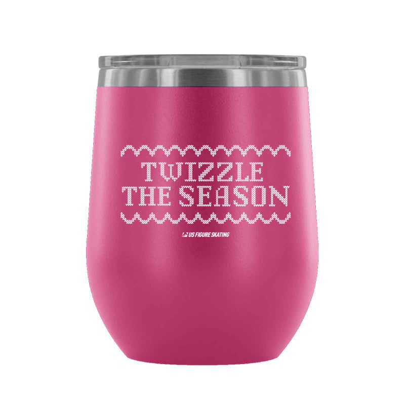 Twizzle The Season, 12 oz wine tumbler