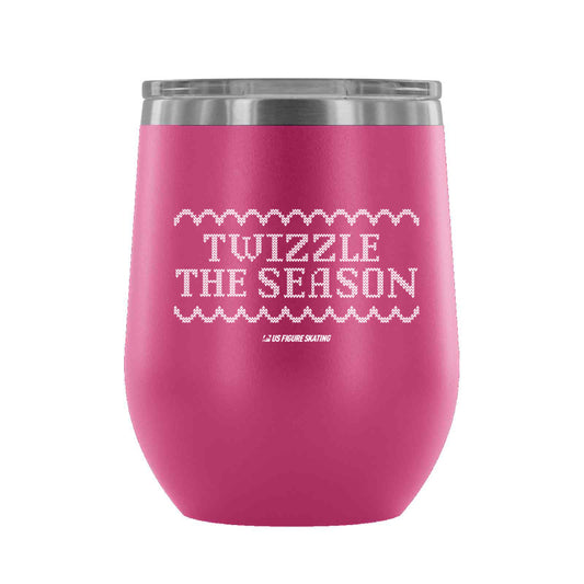 Twizzle The Season, 12 oz wine tumbler