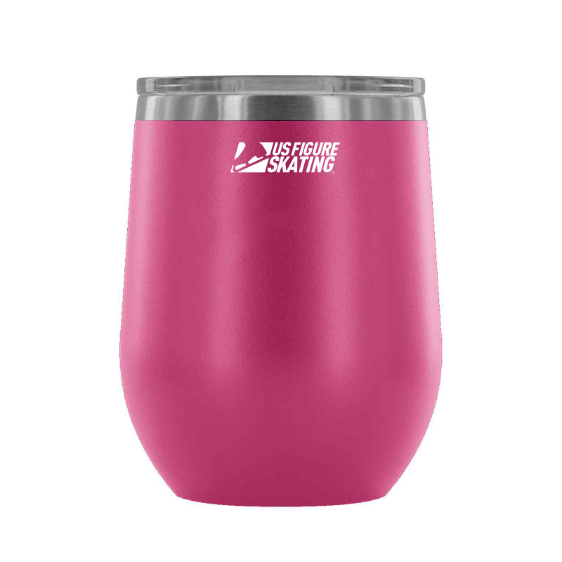 USA Stars & Blades - 12 oz wine tumbler - U.S. Figure Skating