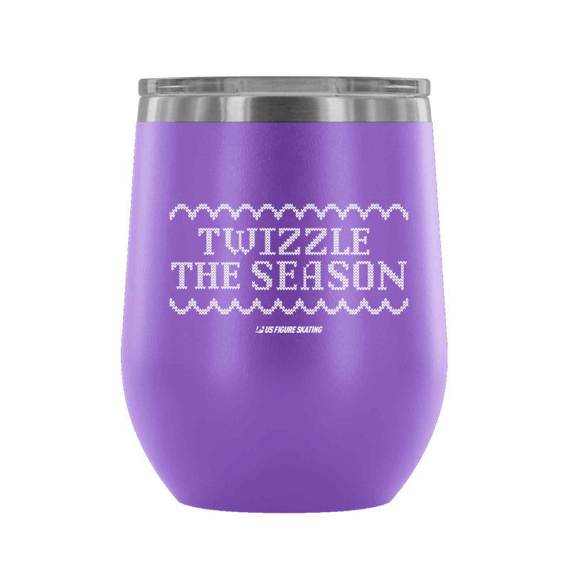 Twizzle The Season, 12 oz wine tumbler