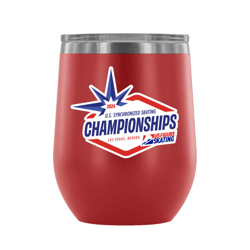 2024 U.S. Synchronized Skating Championships 12 oz wine tumbler - U.S. Figure Skating