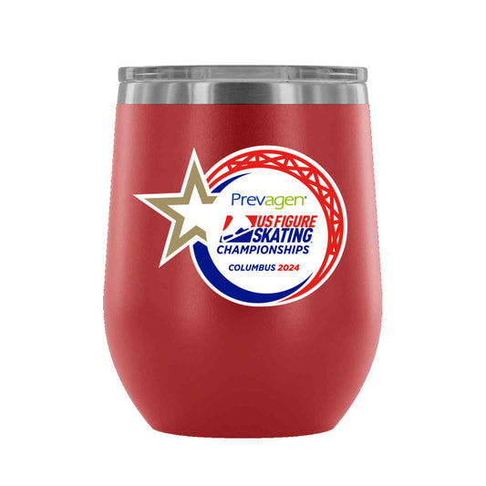 2024 Prevagen U.S. Figure Skating Championships 12 oz wine tumbler - U.S. Figure Skating