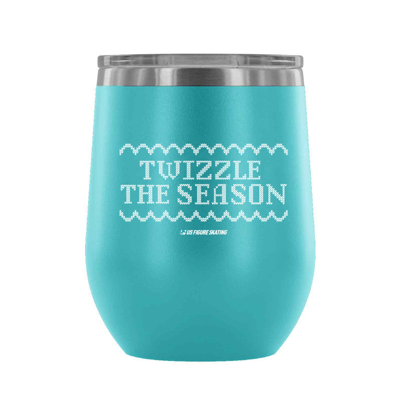 Twizzle The Season, 12 oz wine tumbler