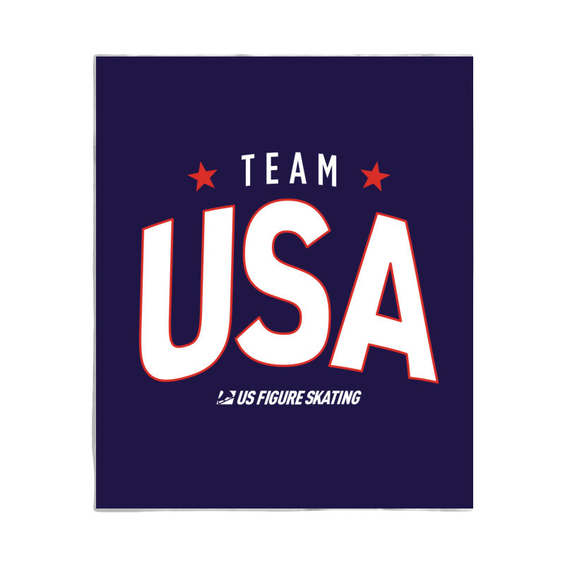 Team USA, 50" x 60" Full Color Poly Sherpa Blanket