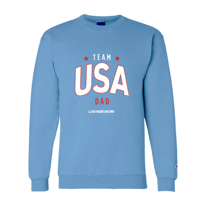 Team USA Dad, Champion Adult Powerblend® Crewneck Sweatshirt